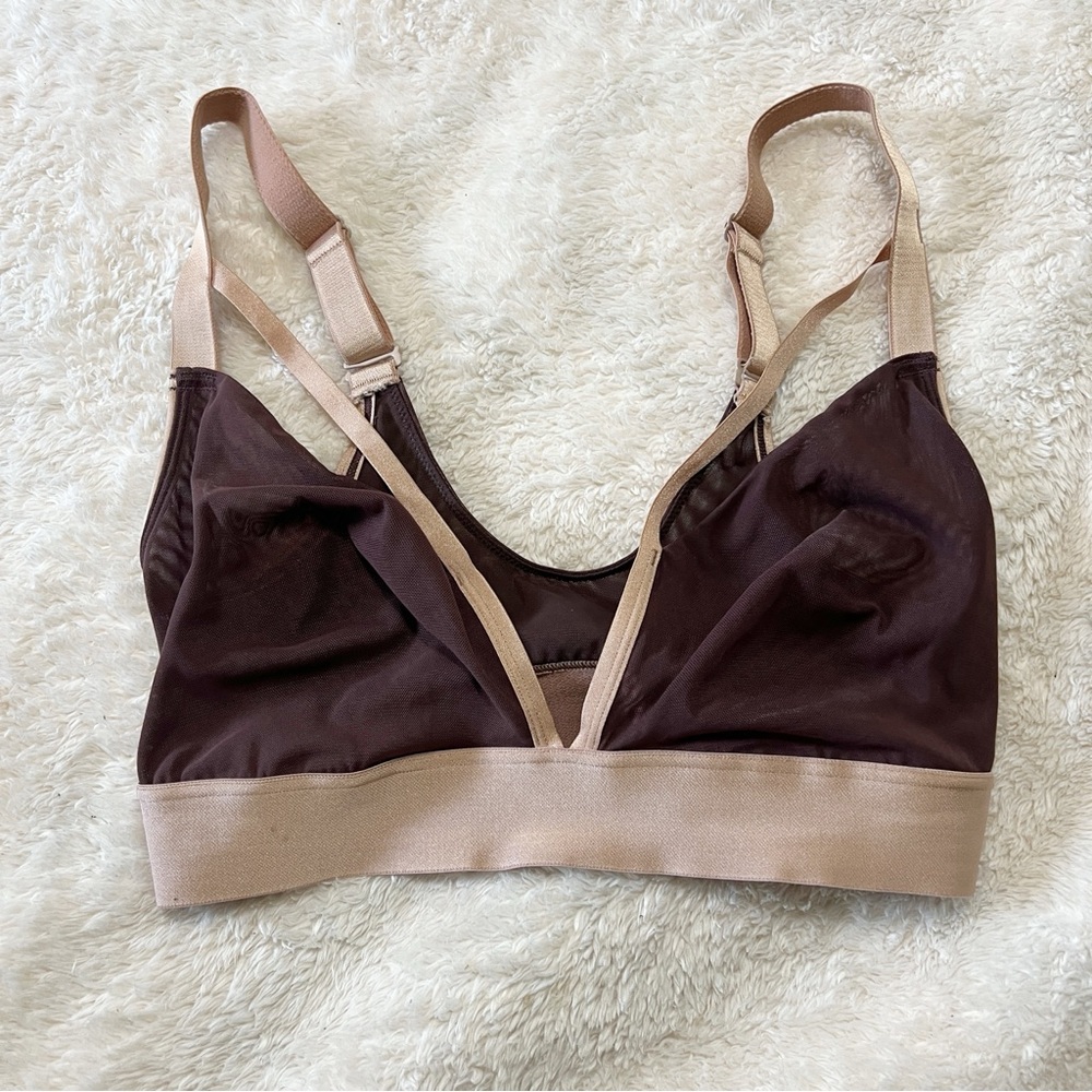 Parade Brown and Tan Bralette Size 1 34C/D